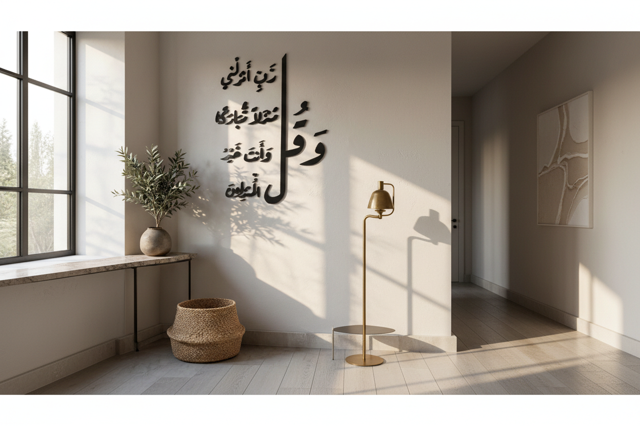 3D Arabic Calligraphy Wall Art Banner