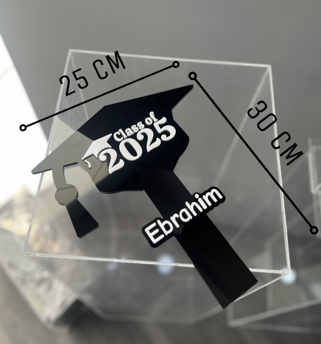 Acrylic graduation with your name and batch